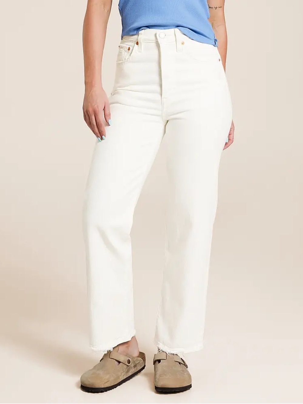 Levi’s Ribcage Straight Ankle Jean White